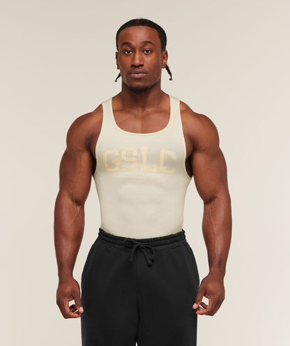 Gymshark Gslc Ribbed Tank Oat White