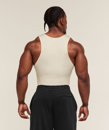 Gymshark Gslc Ribbed Tank Oat White