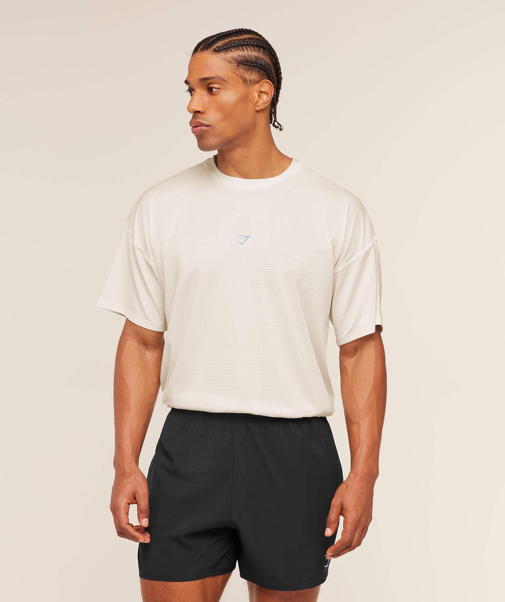 Gymshark Gsrc Stencil Graphic T-Shirt Soft White