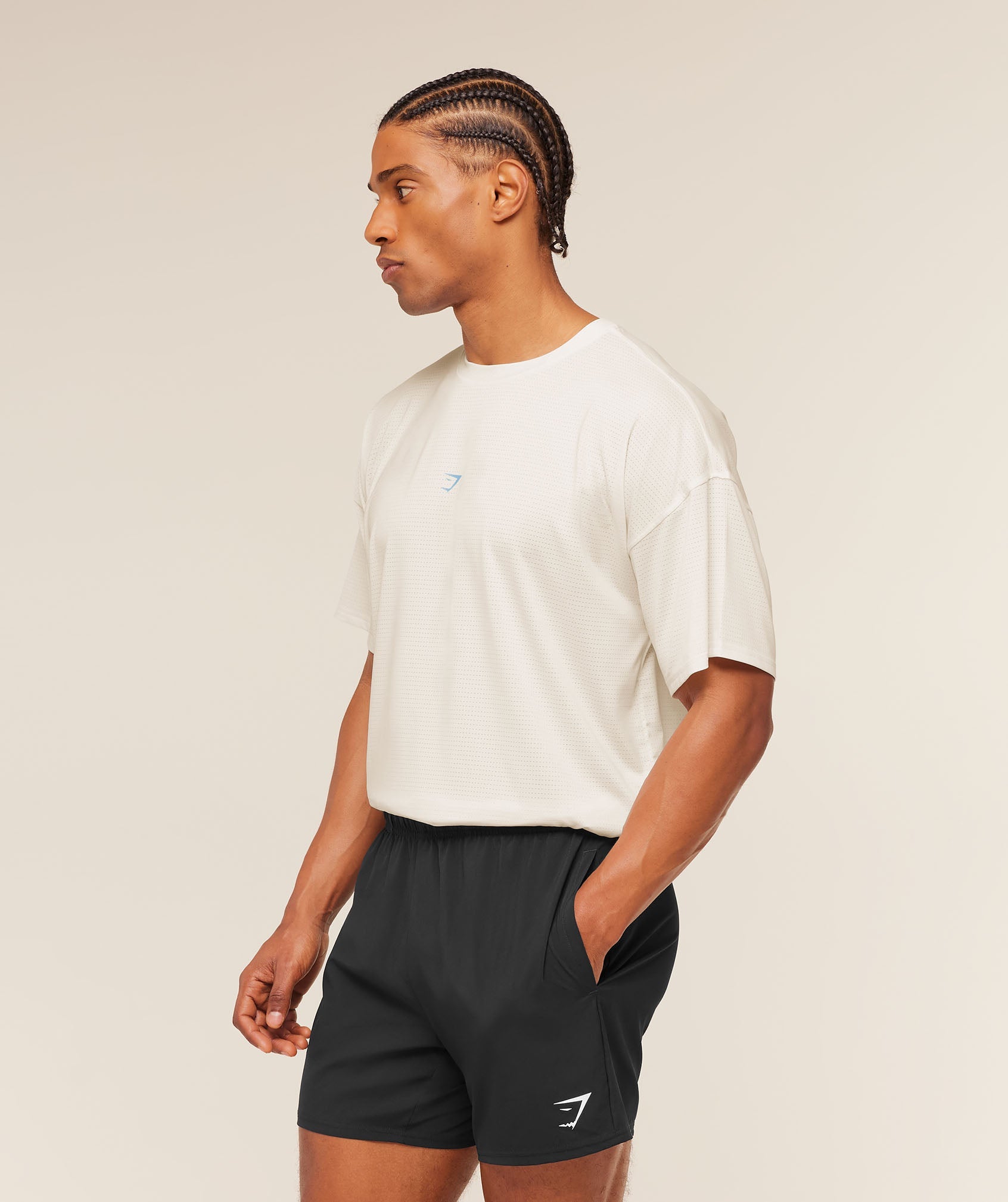 Gymshark Gsrc Stencil Graphic T-Shirt Soft White