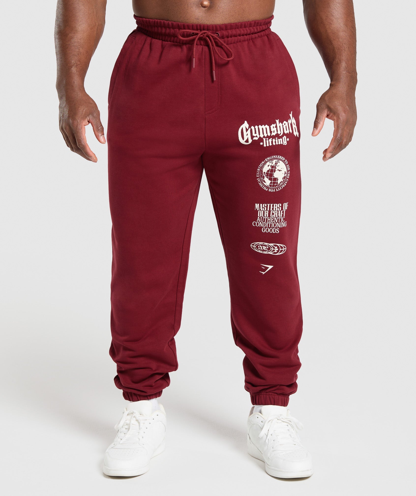 Gymshark Global Lifting Oversized Essential Joggers Sets Red