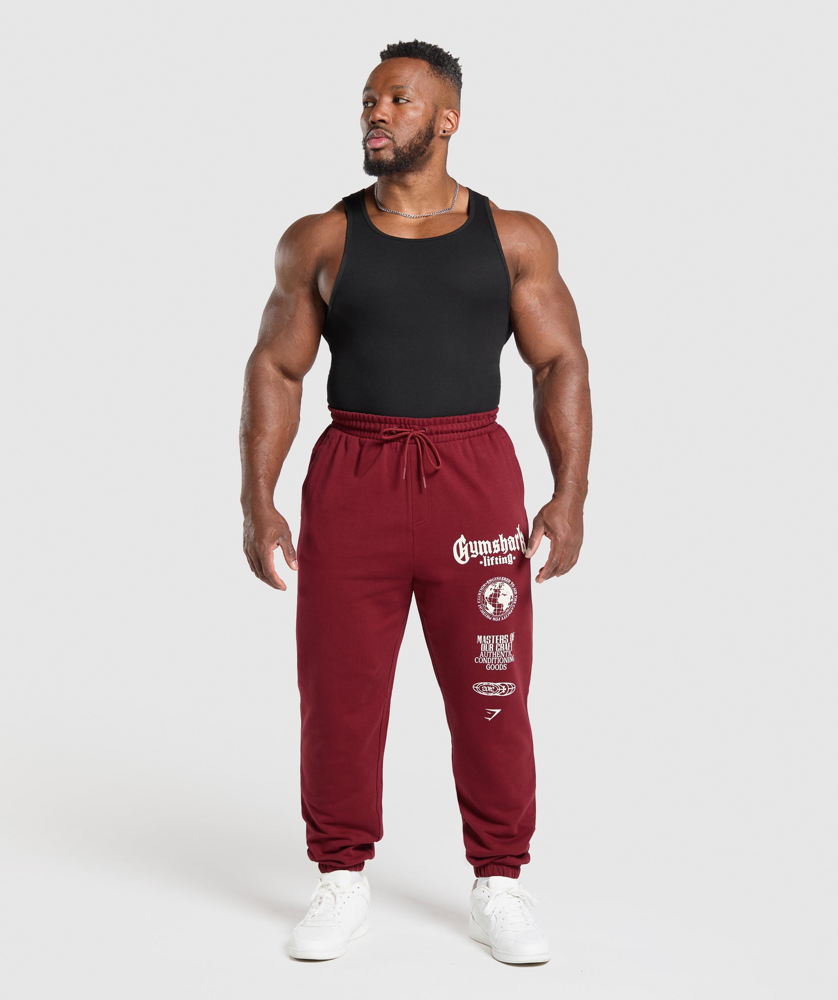 Gymshark Global Lifting Oversized Essential Joggers Sets Red