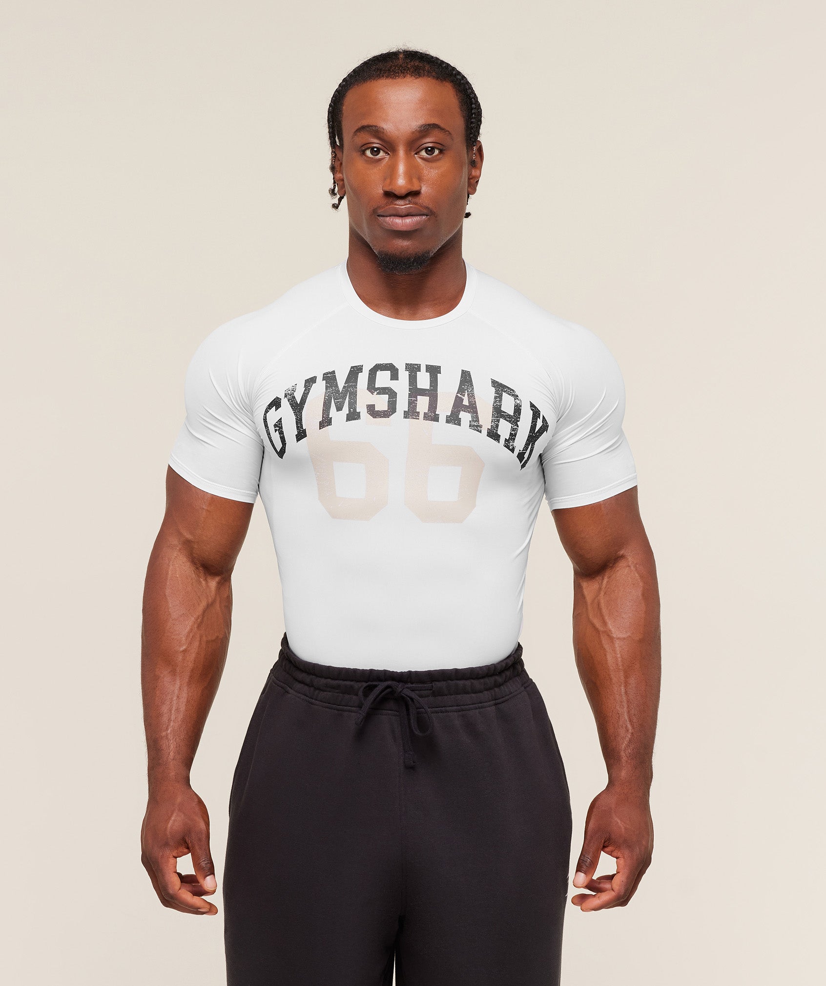 Gymshark Graphic Baselayer T-Shirt White