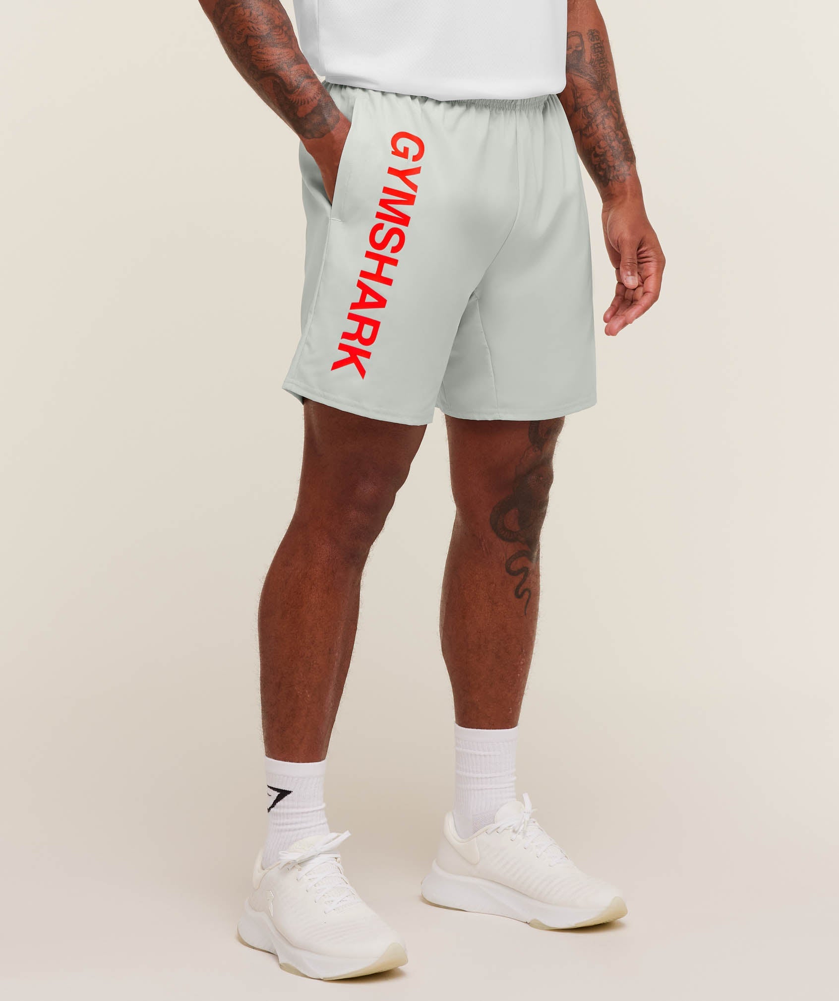Gymshark Conditioning 7" Shorts Light Grey