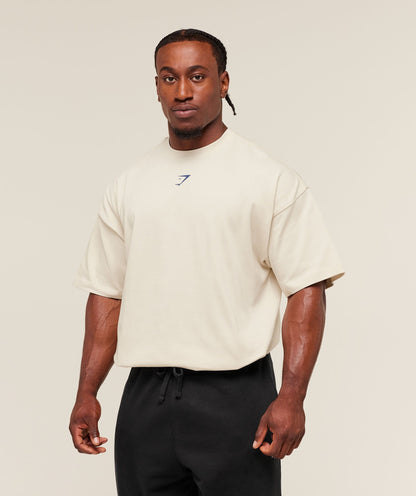Gymshark Lifting Club T-Shirt Oat White