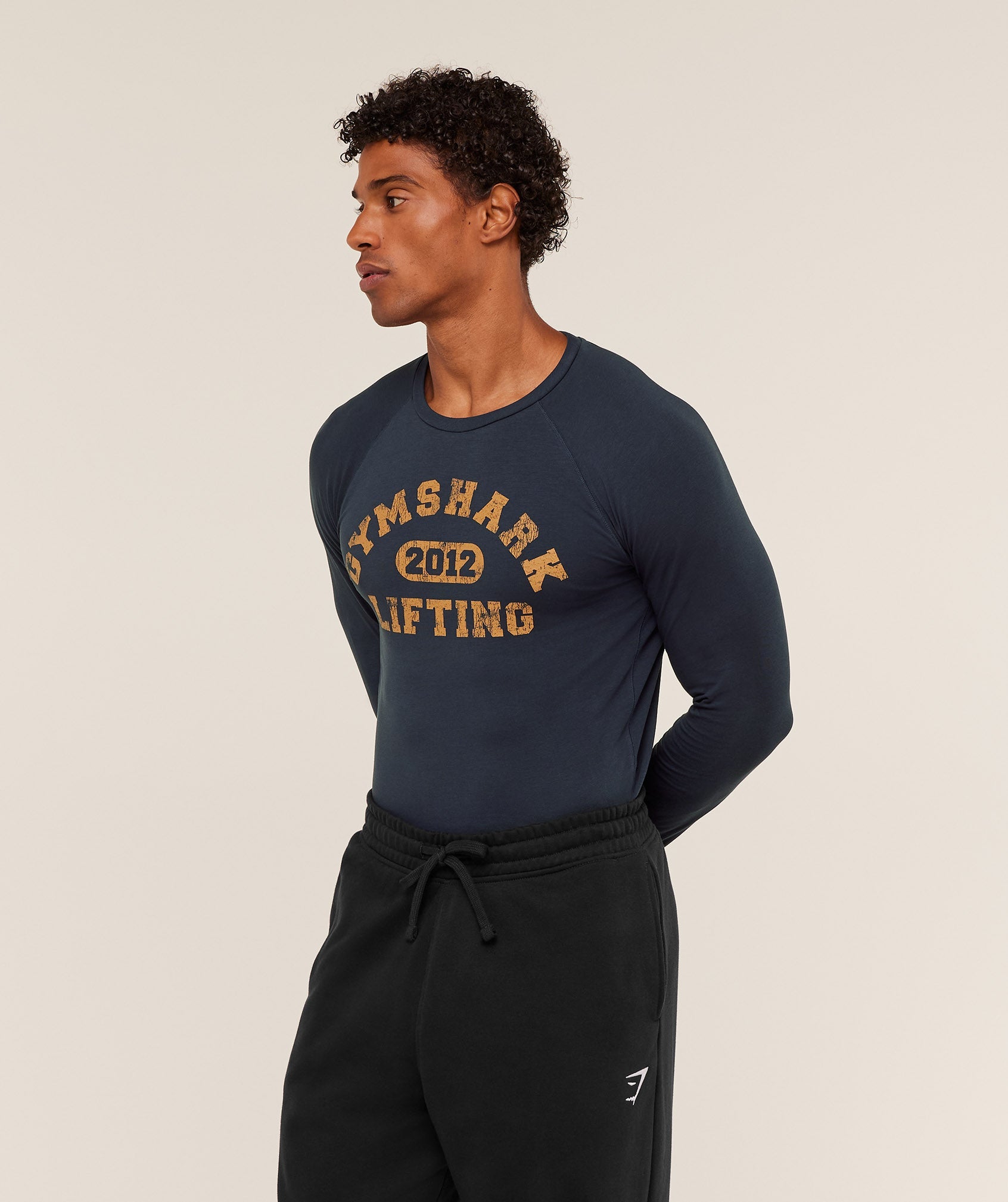 Gymshark Gymshark Lifting Long Sleeve T-Shirt Heavy Blue