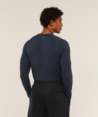 Gymshark Gymshark Lifting Long Sleeve T-Shirt Heavy Blue