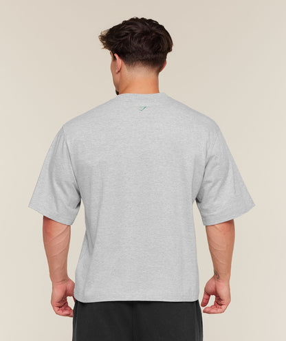 Gymshark Gymshark Training Graphic T-Shirt Light Grey Core Marl