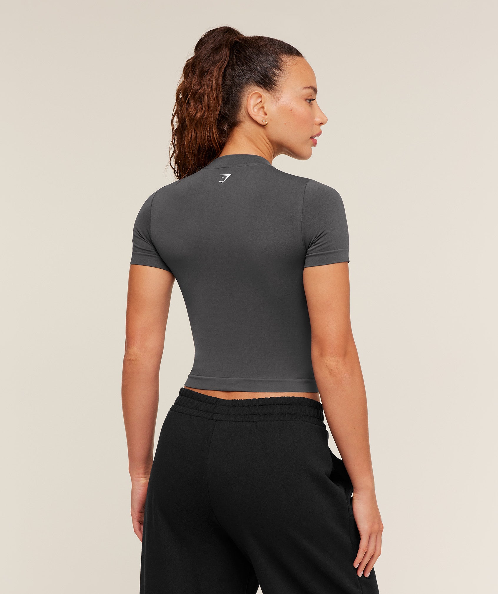 Women's Gymshark Heavy Duty Seamless T-Shirt Onyx Grey