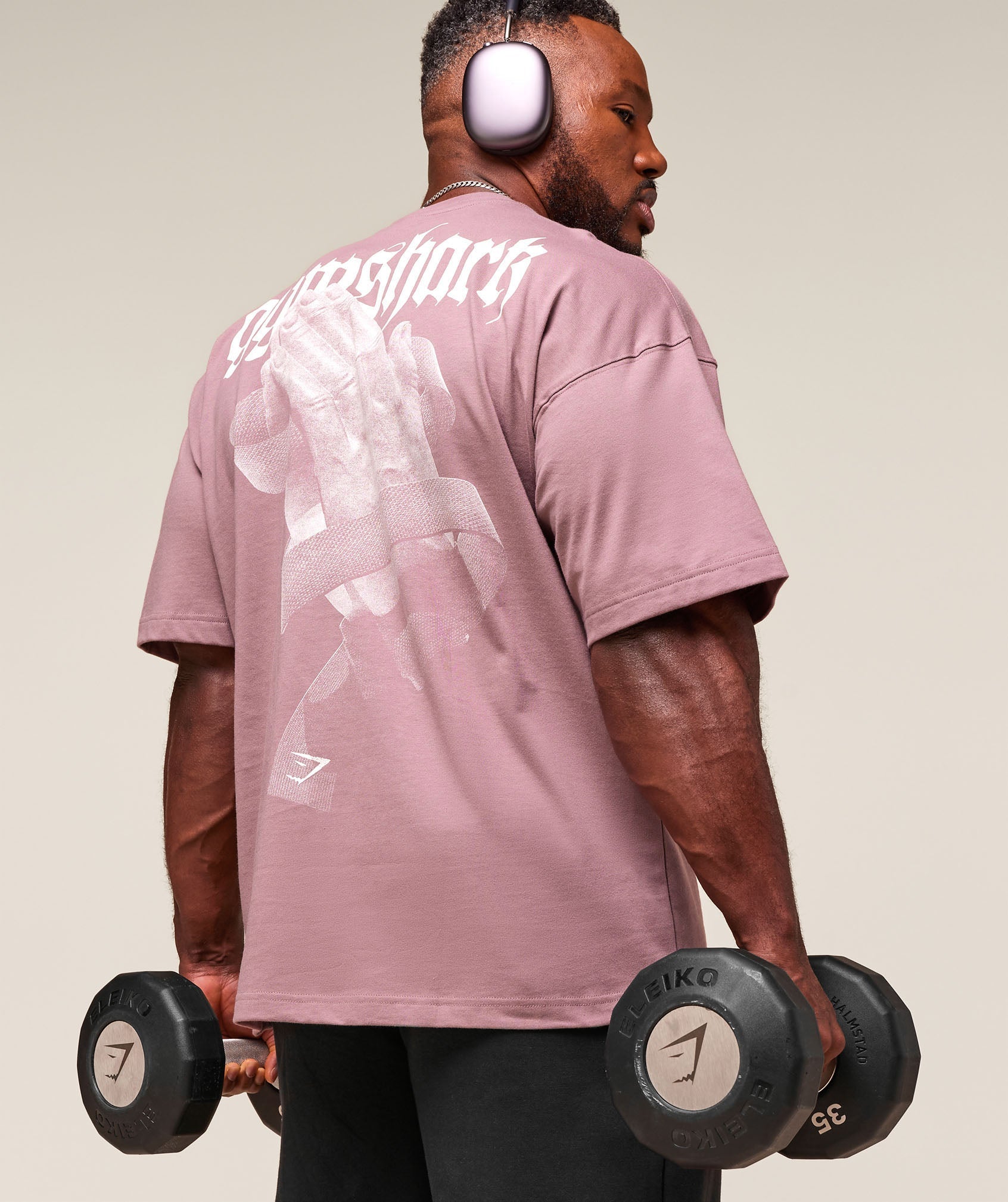 Gymshark Prayer Hands T-Shirt Calm Pink