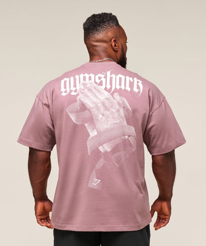 Gymshark Prayer Hands T-Shirt Calm Pink