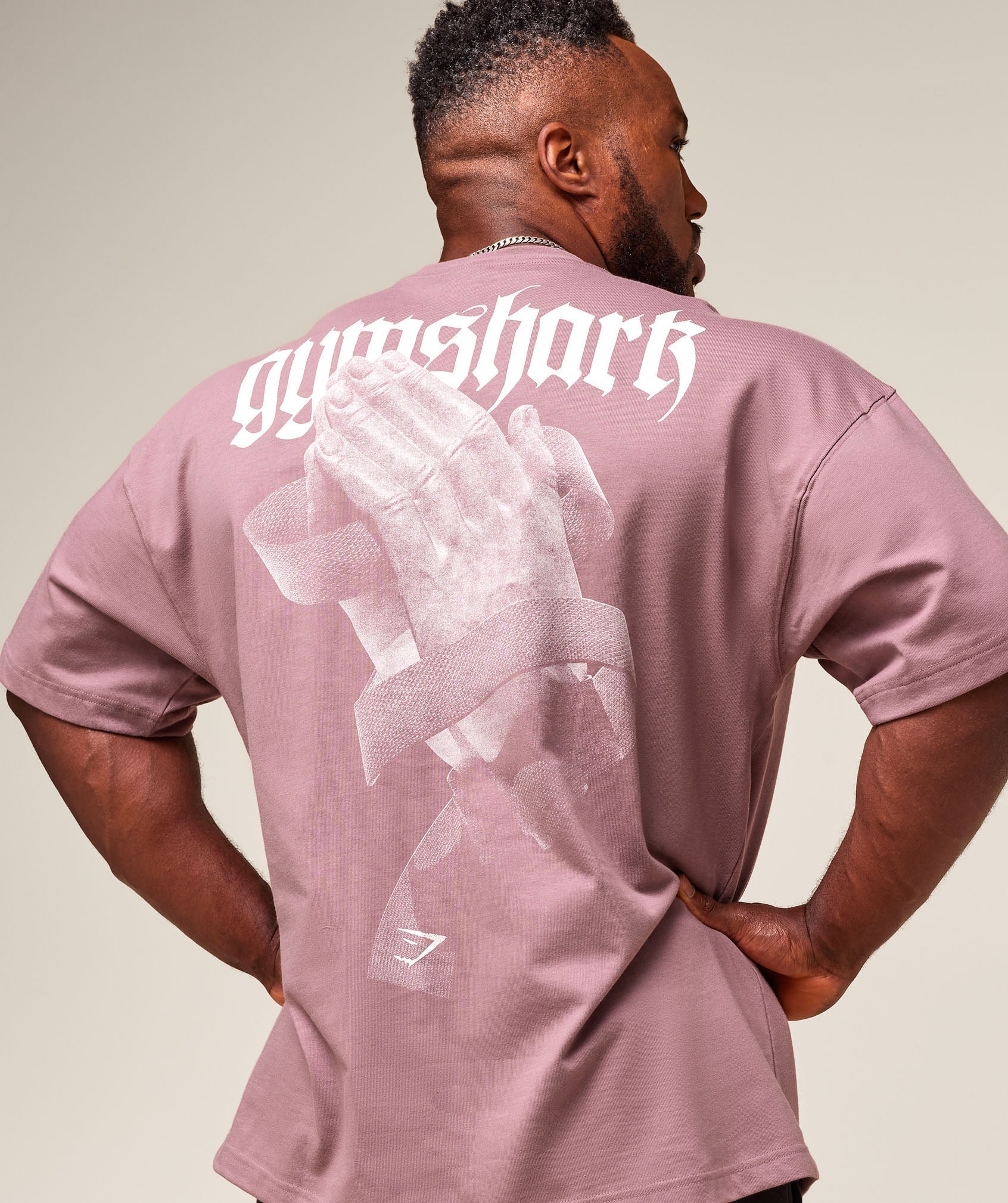 Gymshark Prayer Hands T-Shirt Calm Pink
