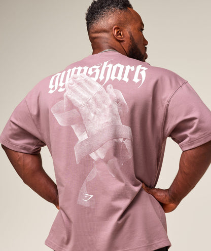 Gymshark Prayer Hands T-Shirt Calm Pink