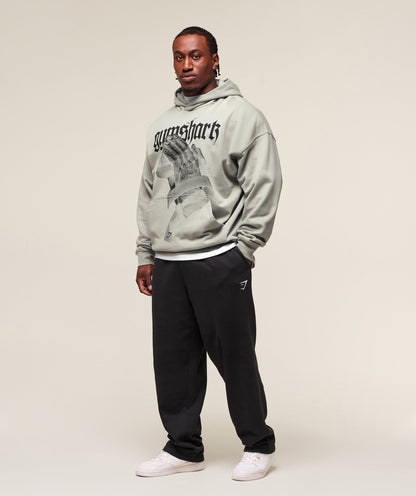 Gymshark Prayer Hands Hoodie Stone Grey