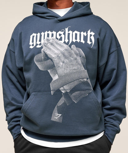 Gymshark Prayer Hands Hoodie Titanium Blue