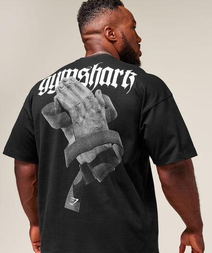 Gymshark Prayer Hands T-Shirt Black