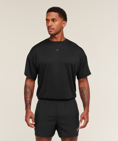 Gymshark Hybrid Athlete T-Shirt Gs Black