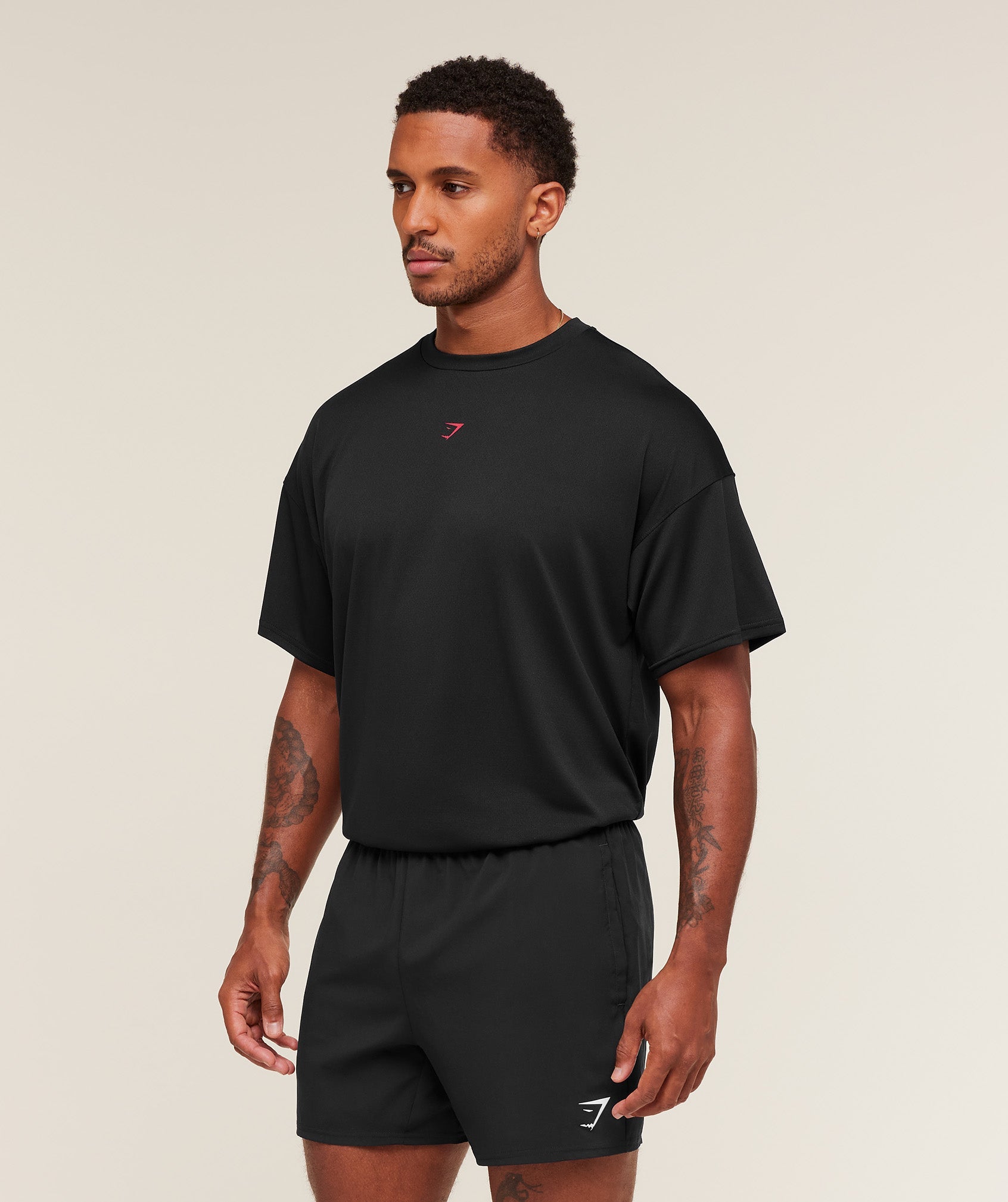 Gymshark Hybrid Athlete T-Shirt Gs Black