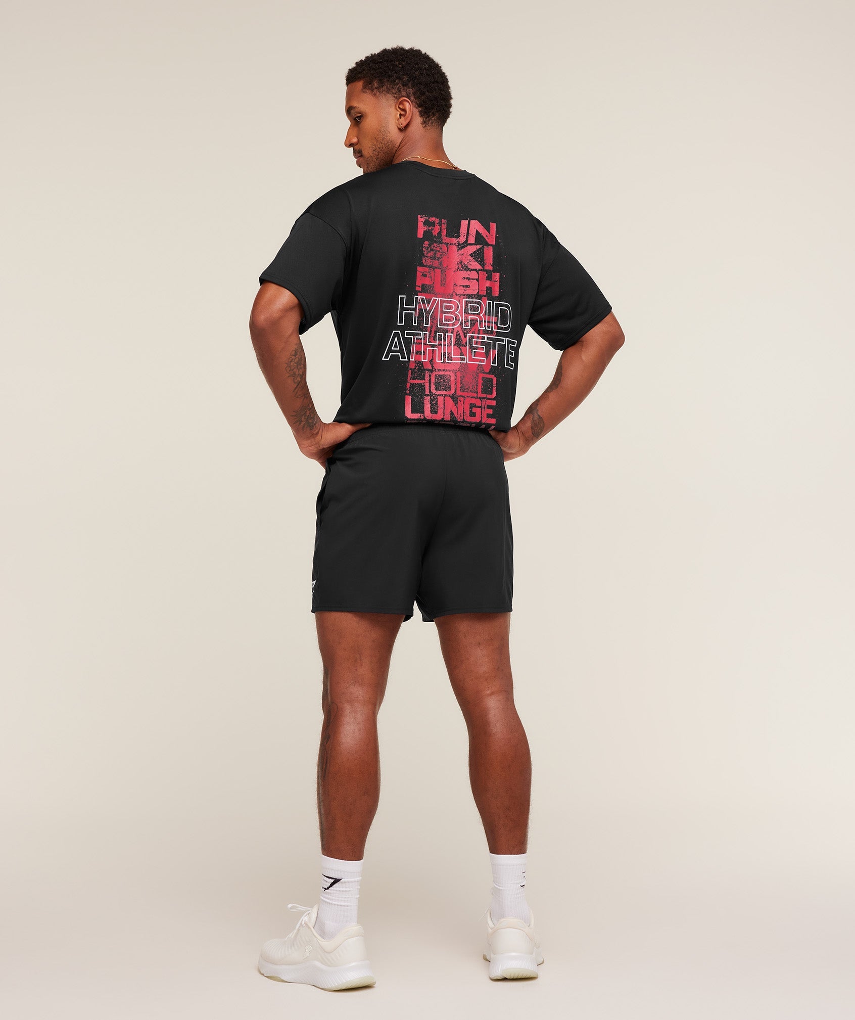 Gymshark Hybrid Athlete T-Shirt Gs Black