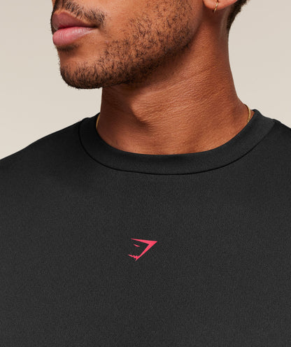 Gymshark Hybrid Athlete T-Shirt Gs Black