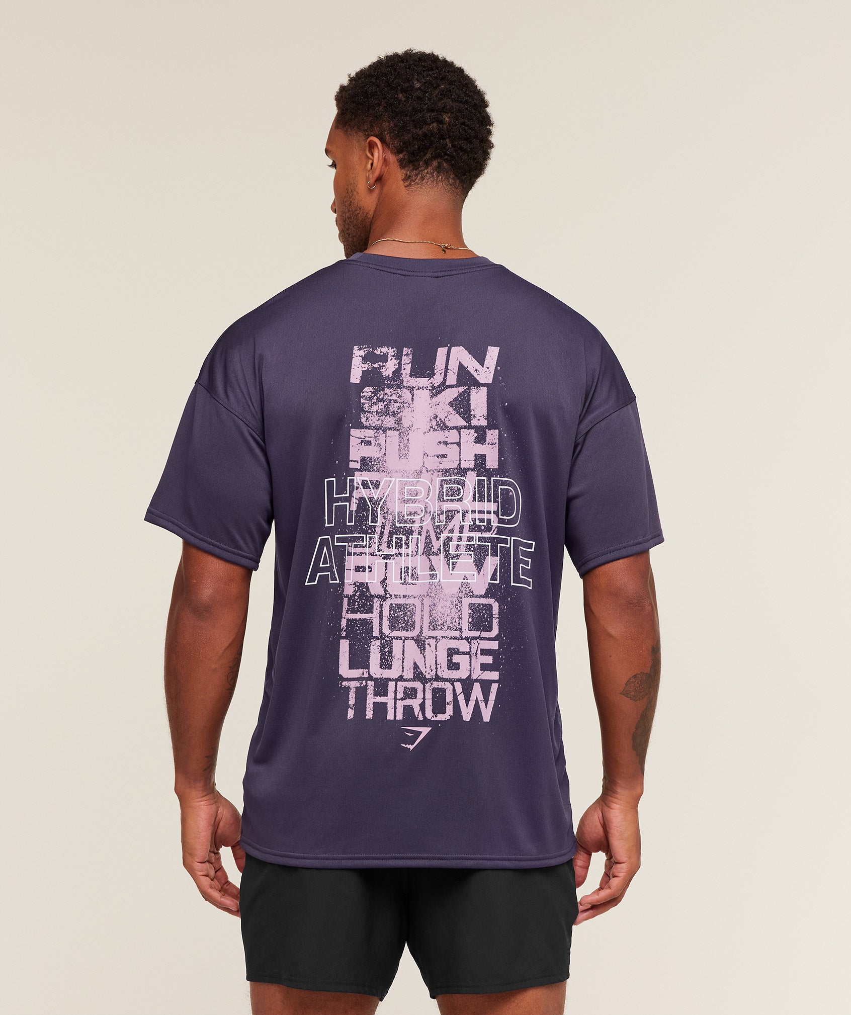 Gymshark Hybrid Athlete T-Shirt Midnight Purple