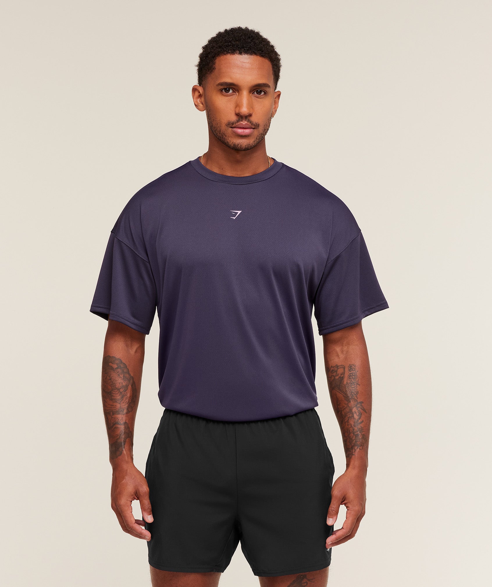 Gymshark Hybrid Athlete T-Shirt Midnight Purple