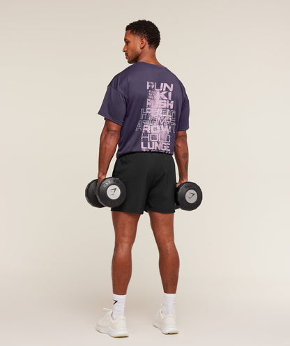 Gymshark Hybrid Athlete T-Shirt Midnight Purple