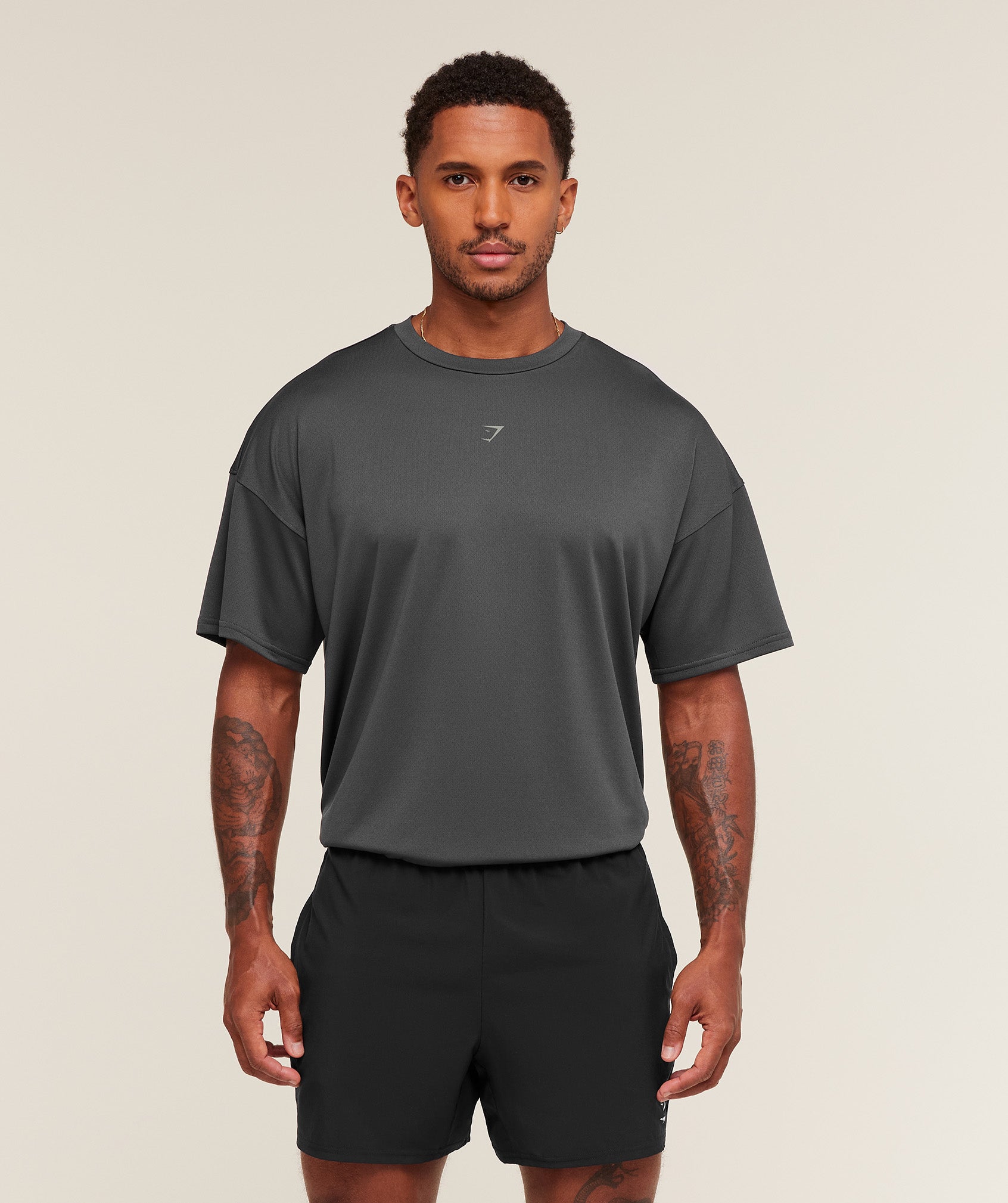 Gymshark Hybrid Athlete T-Shirt Onyx Grey