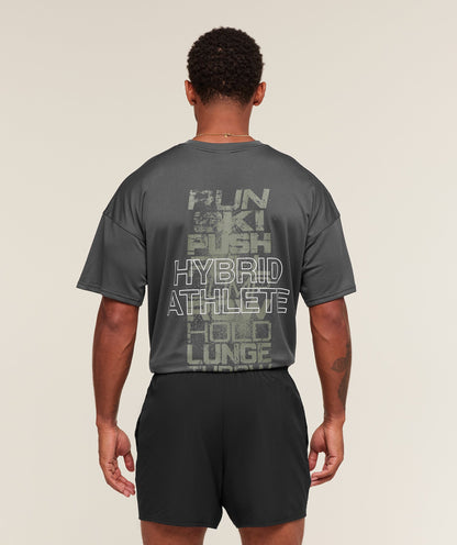 Gymshark Hybrid Athlete T-Shirt Onyx Grey