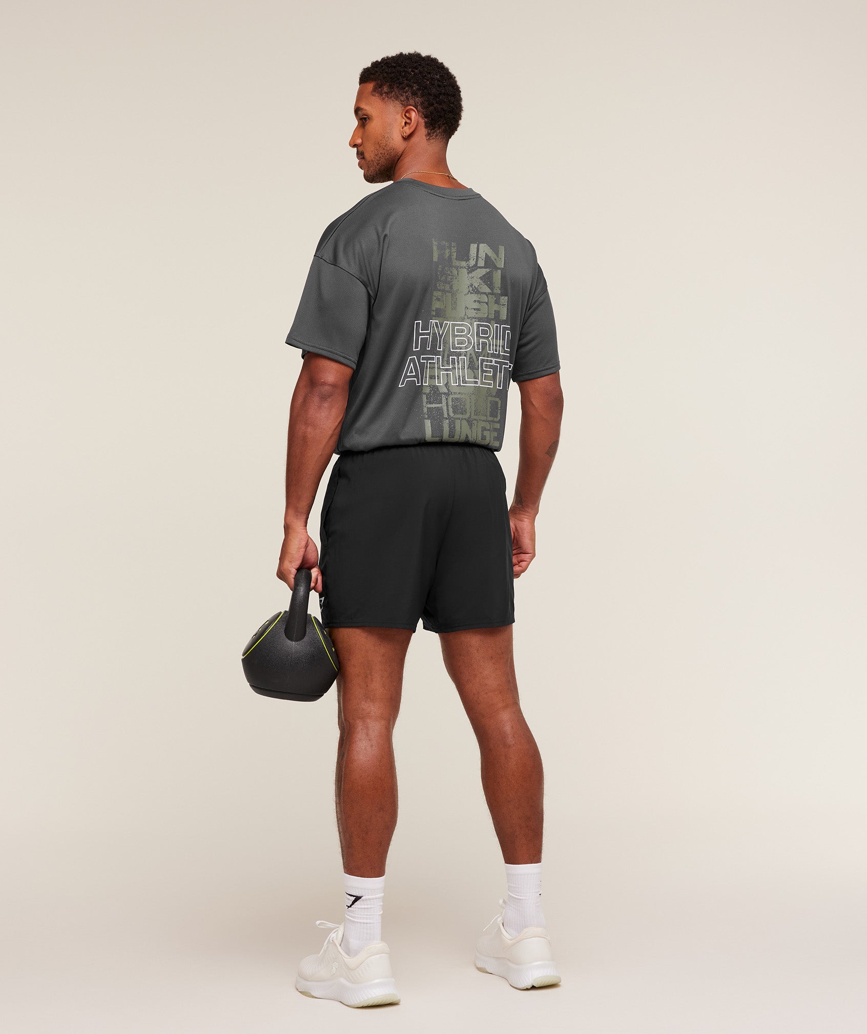 Gymshark Hybrid Athlete T-Shirt Onyx Grey
