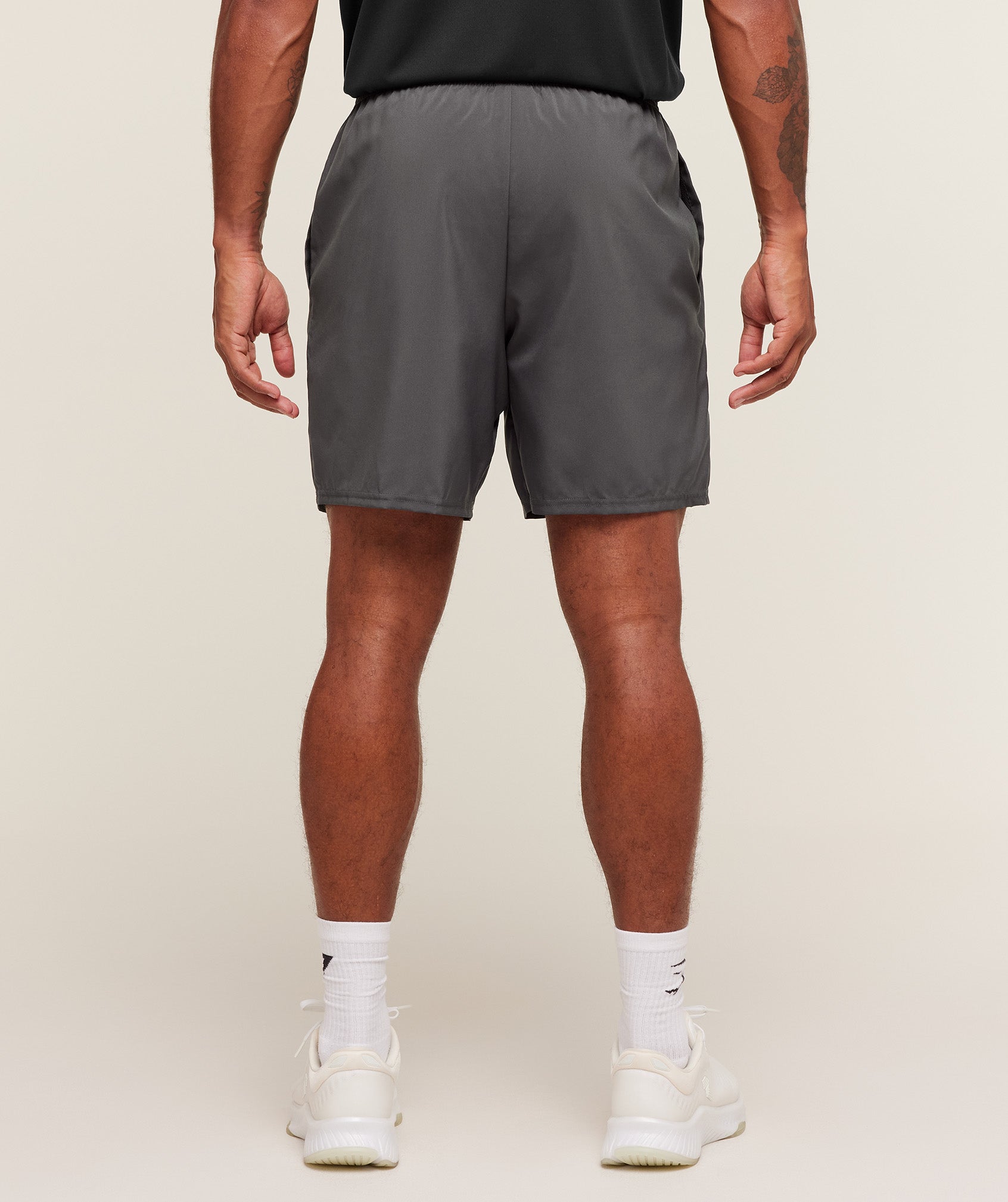 Gymshark Hybrid Graphic 7" Shorts Onyx Grey