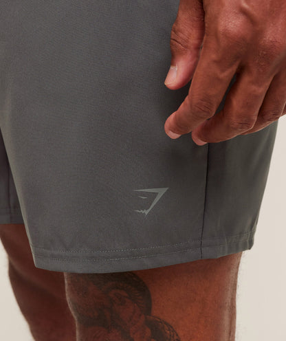 Gymshark Hybrid Graphic 7" Shorts Onyx Grey
