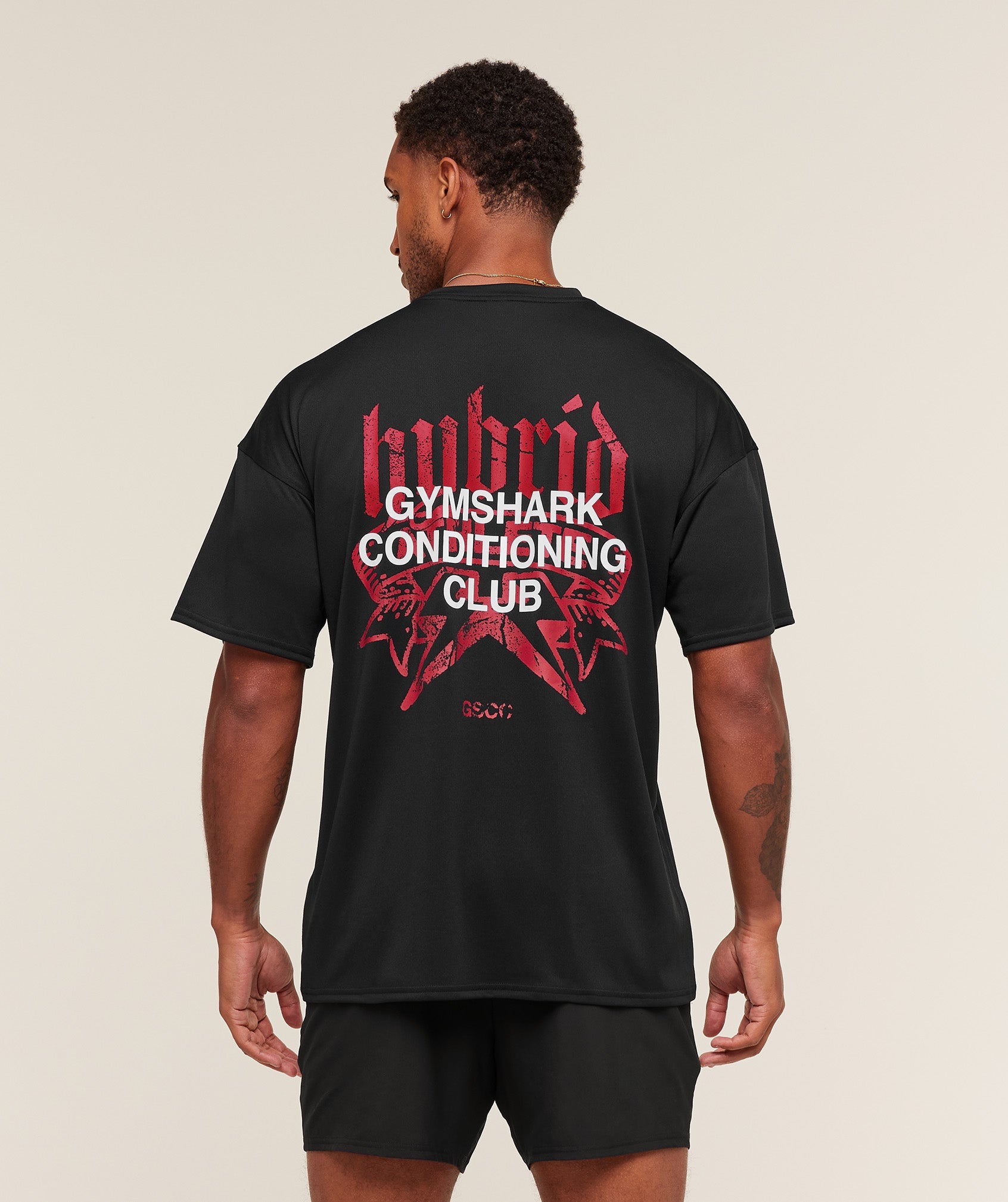 Gymshark Hybrid Graphic T-Shirt Black