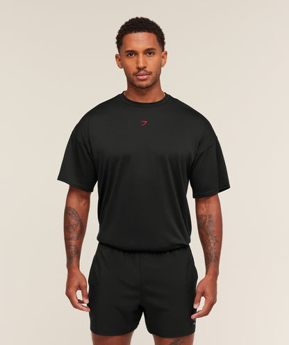 Gymshark Hybrid Graphic T-Shirt Black