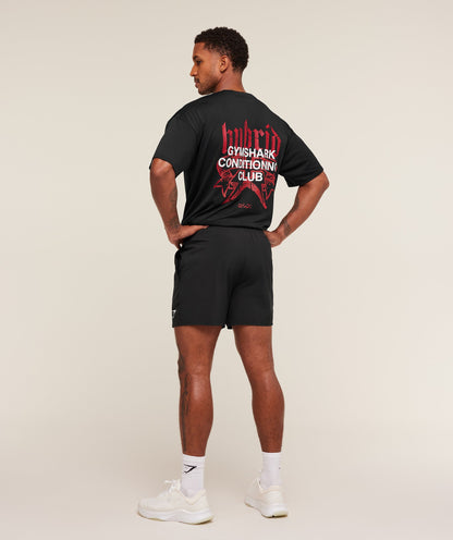 Gymshark Hybrid Graphic T-Shirt Black