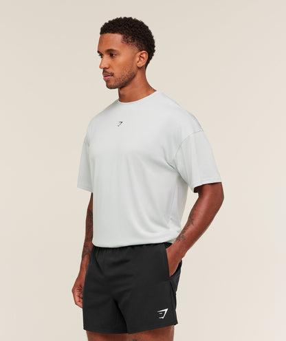 Gymshark Hybrid Graphic T-Shirt Light Grey