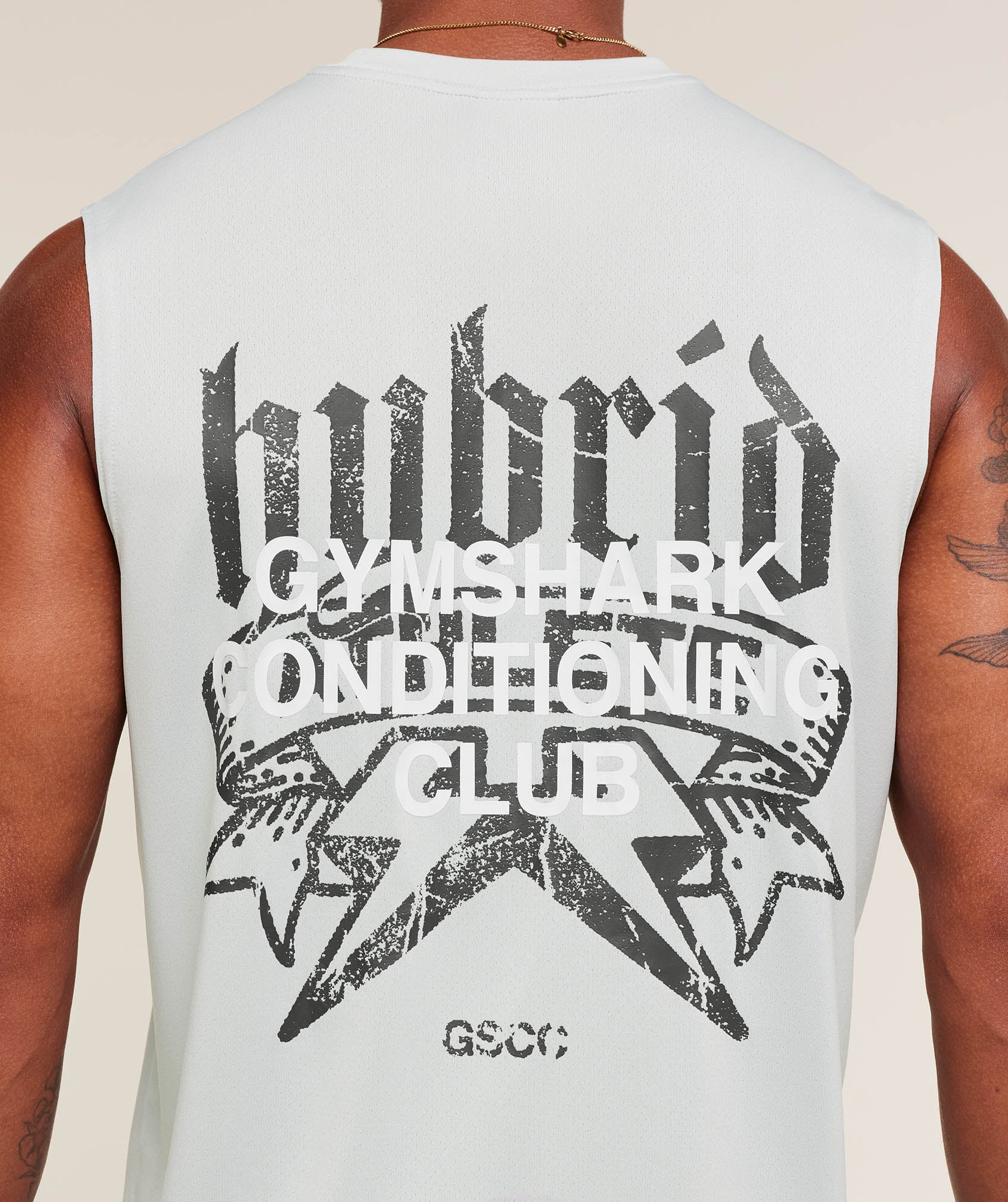 Gymshark Hybrid Graphic Tank Light Grey
