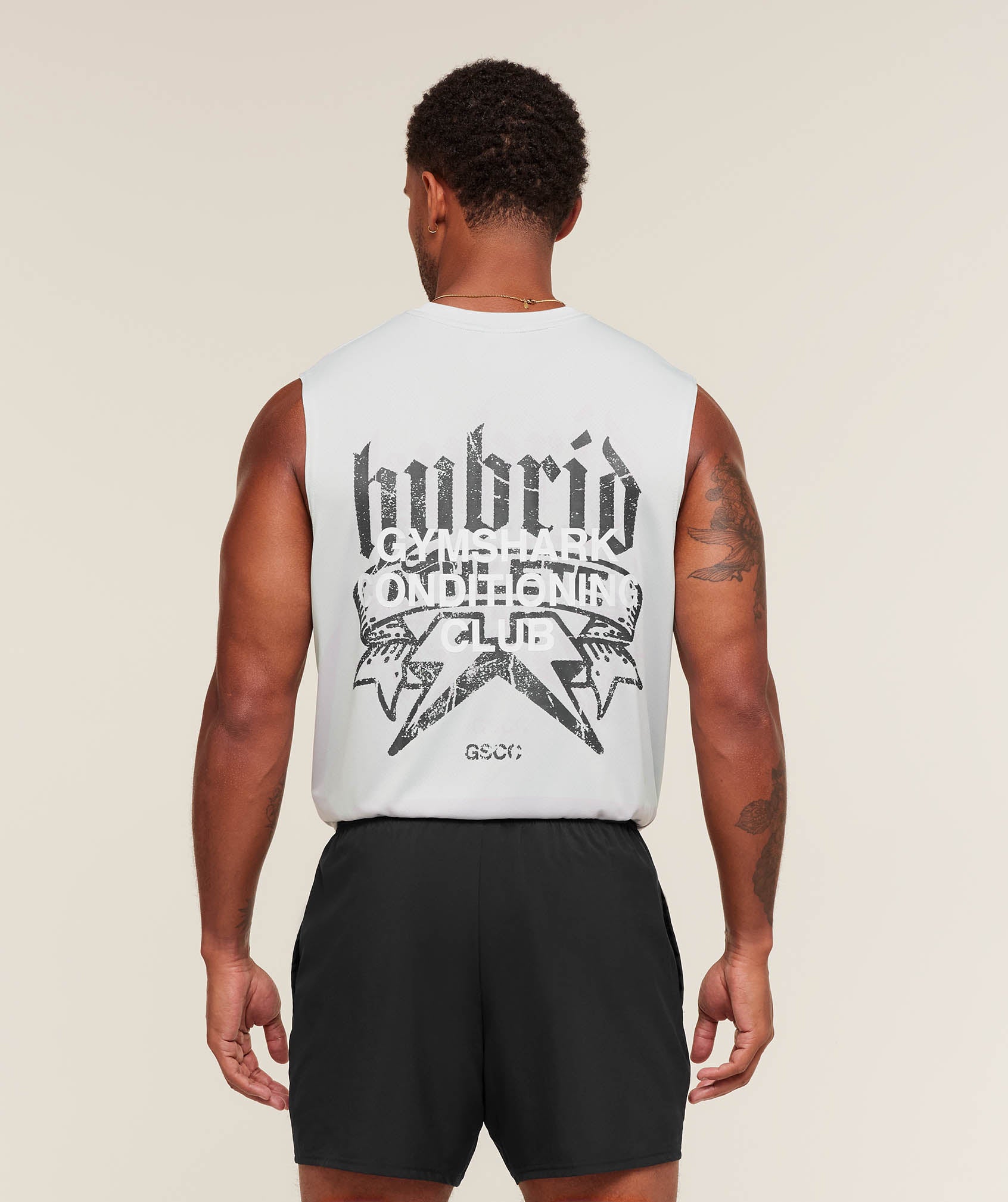 Gymshark Hybrid Graphic Tank Light Grey