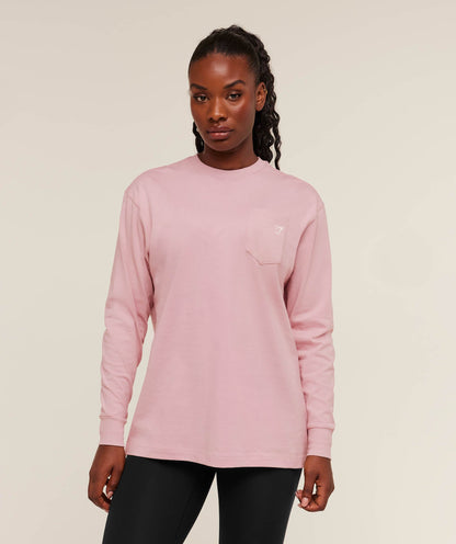 Women's Gymshark Juicy Peach Long Sleeve T-Shirt Cloud Pink