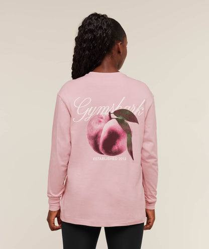 Women's Gymshark Juicy Peach Long Sleeve T-Shirt Cloud Pink