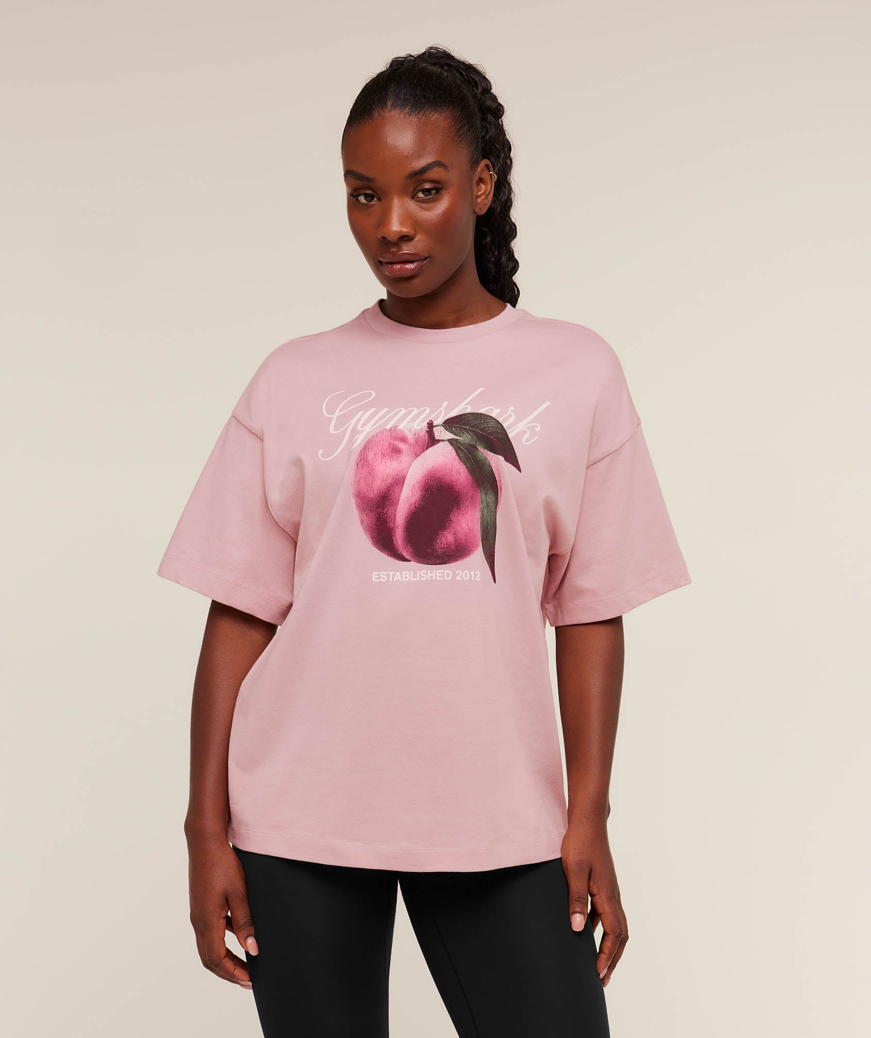Women's Gymshark Juicy Peach Short Sleeve T-Shirt Cloud Pink