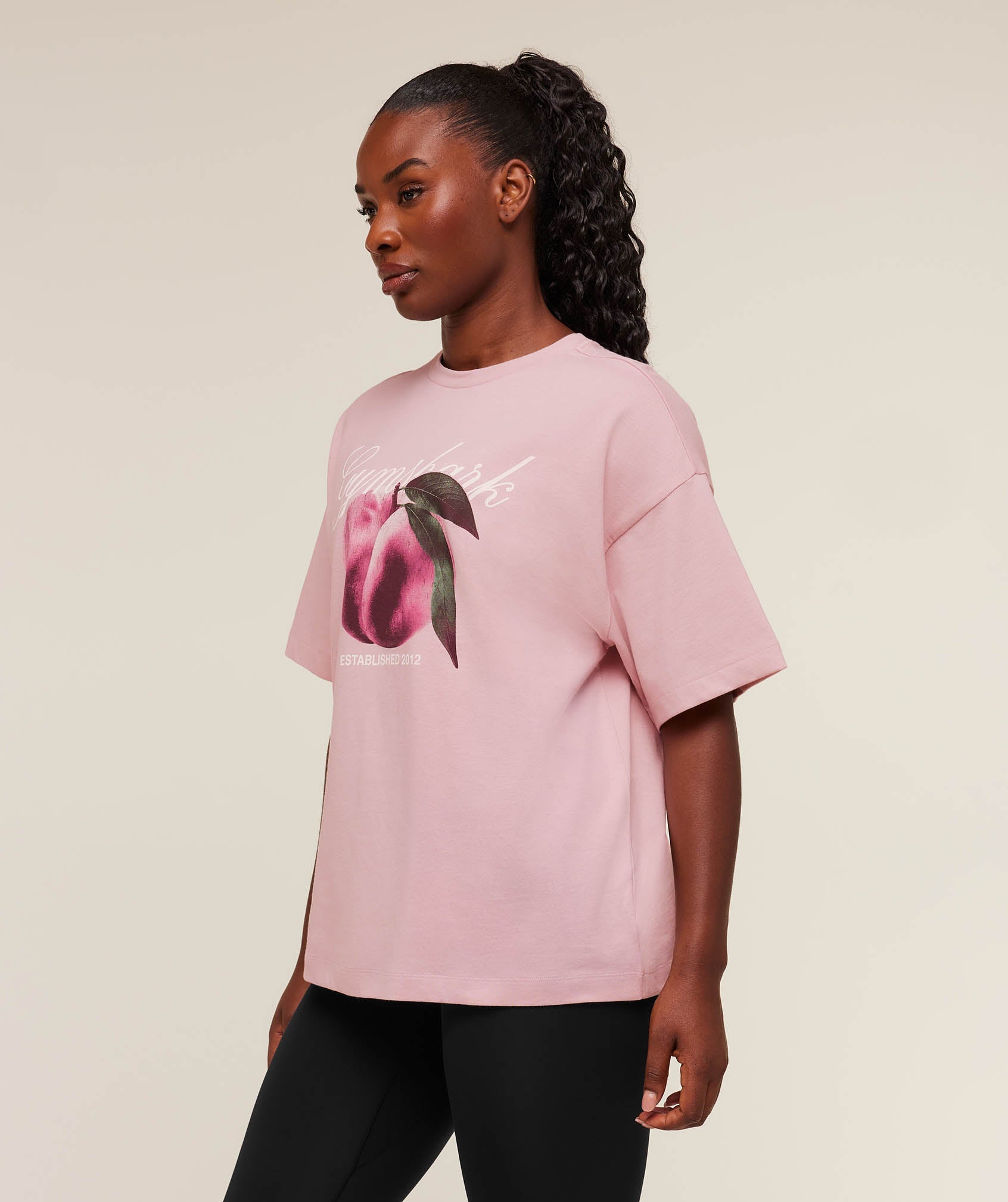 Women's Gymshark Juicy Peach Short Sleeve T-Shirt Cloud Pink