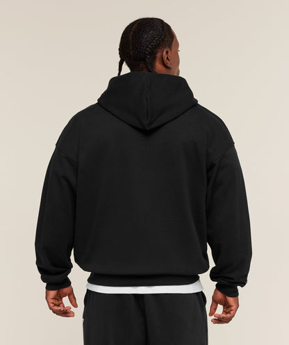 Gymshark Layered Graphic Zip Up Hoodie Black