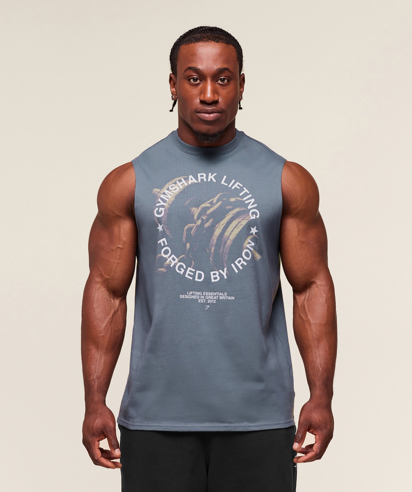 Gymshark Forged By Iron Tank Iron Blue