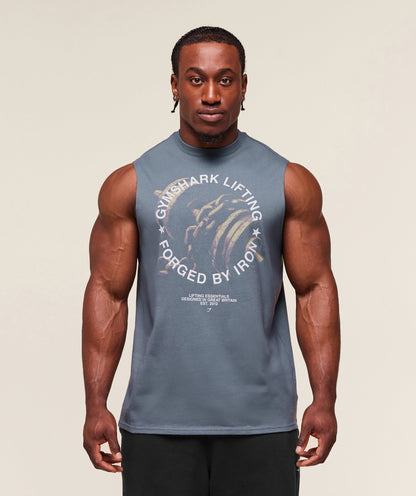 Gymshark Forged By Iron Tank Iron Blue