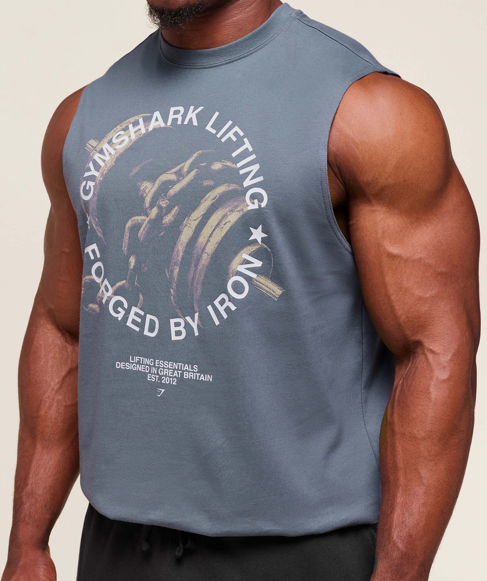 Gymshark Forged By Iron Tank Iron Blue