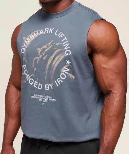 Gymshark Forged By Iron Tank Iron Blue