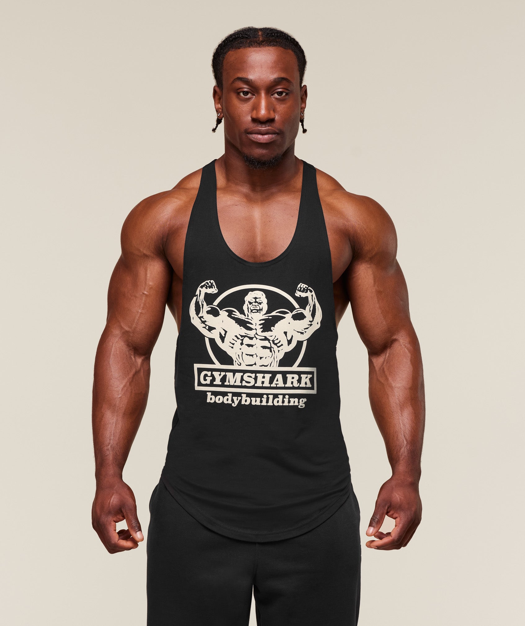Gymshark Double Bicep Stringer Black