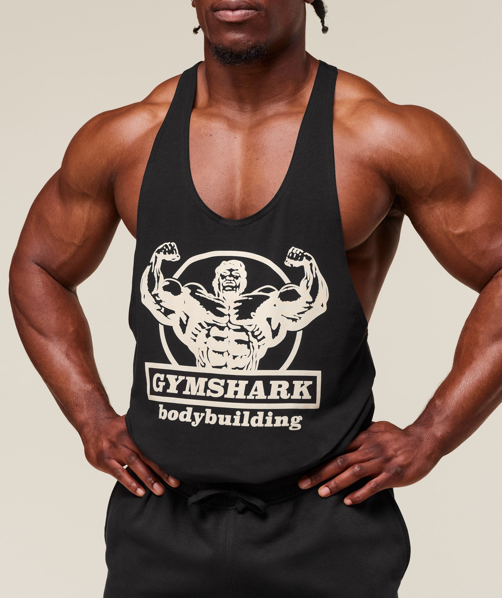 Gymshark Double Bicep Stringer Black