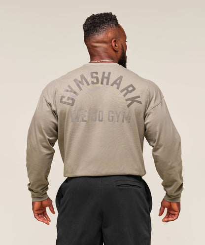 Gymshark We Do Gym Long Sleeve T-Shirt Linen Brown